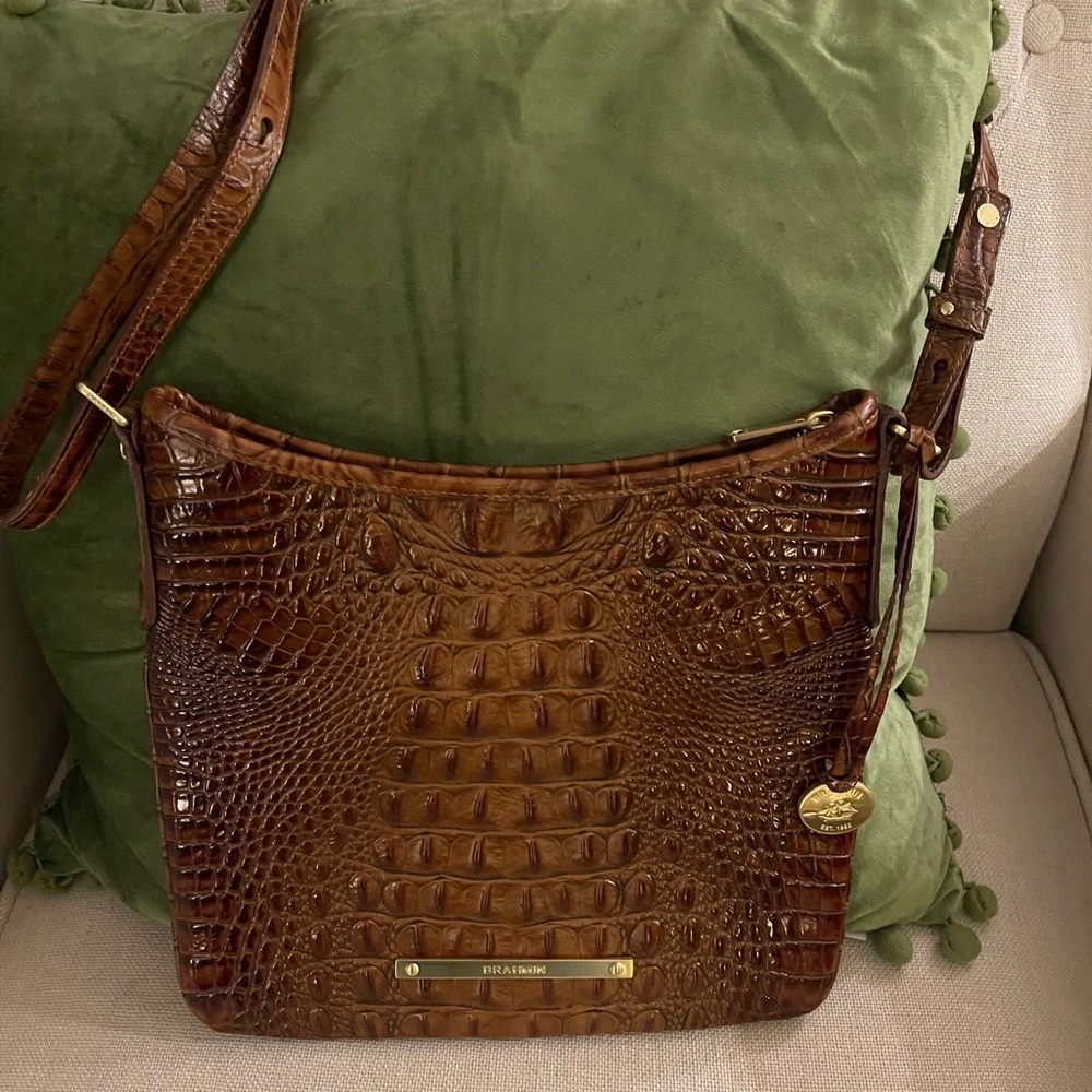 Brahmin Katie Pecan Melbourne crossbody handbag